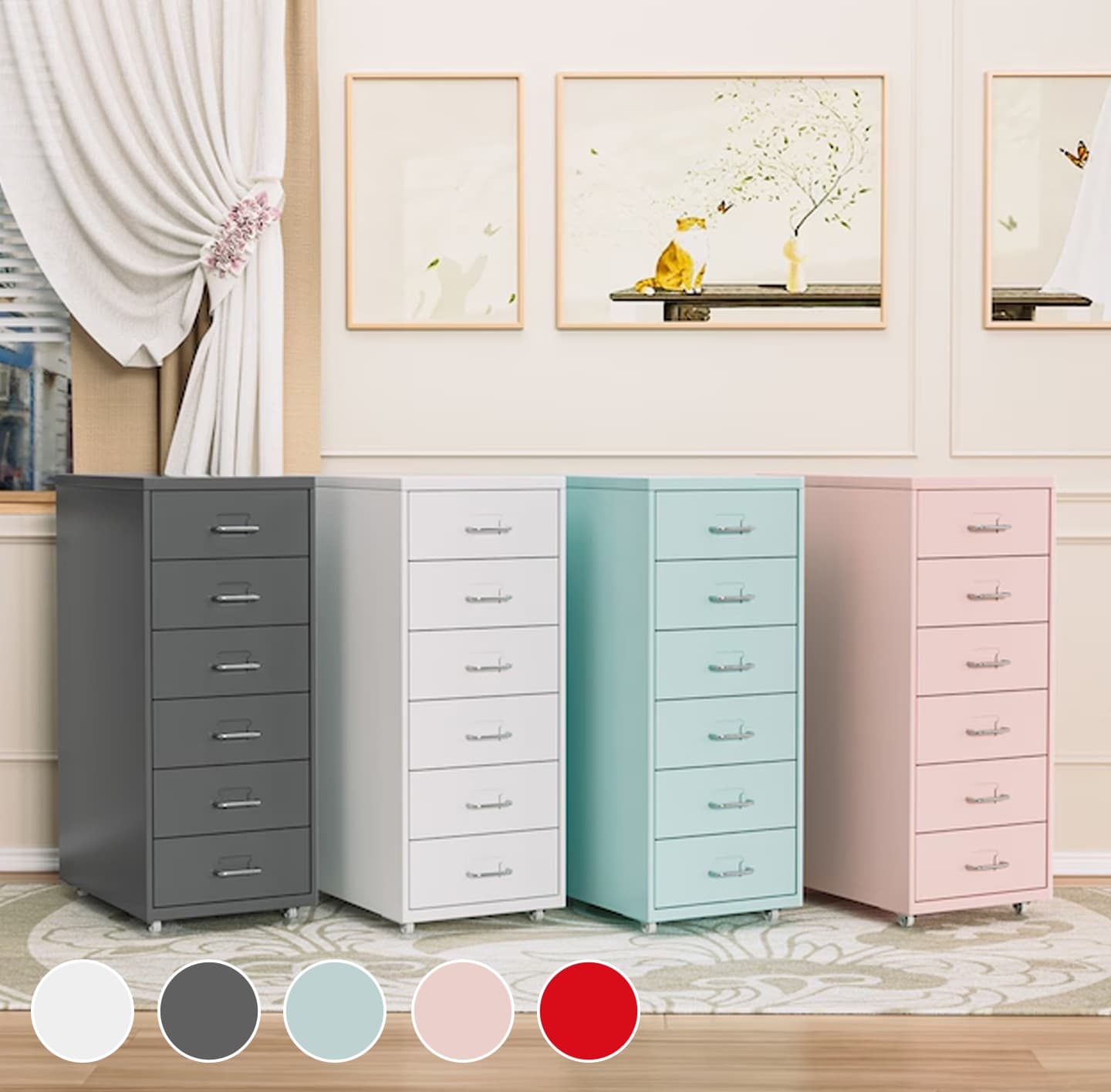 아이엘컴퍼니 철제 4/5/6단 서랍장