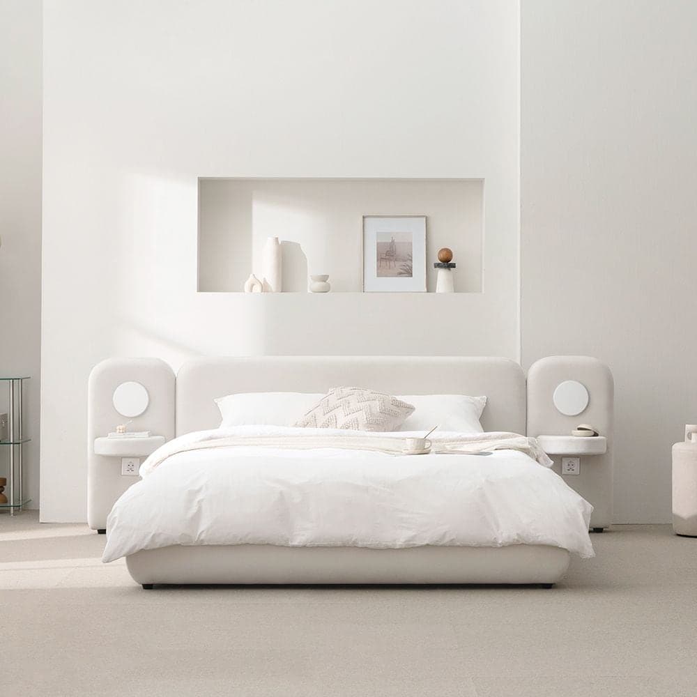 퍼니코 빈 아쿠아텍스 패브릭 평상형 호텔 침대 프레임 (SS/Q/K/LK/CK) 3colors