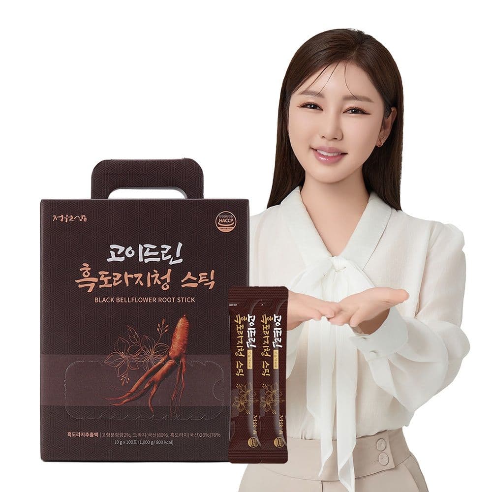 정원삼 고이드린 흑도라지청 스틱 1박스 100포 도라지배즙 스틱