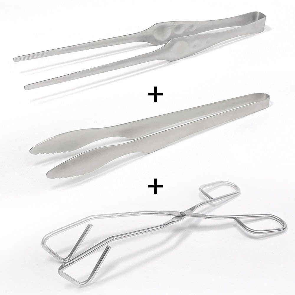 어울 1+1+1 주방 스텐 고기 집게 (스노우 핀셋집게+스탠드 고기집게+갓파바시 가위집게) - 최저가 9,114원