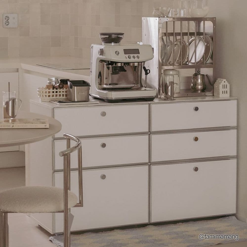 나무뜰 ROA 모듈가구 미드센추리 AP1200 높은 거실장 서랍장 4colors