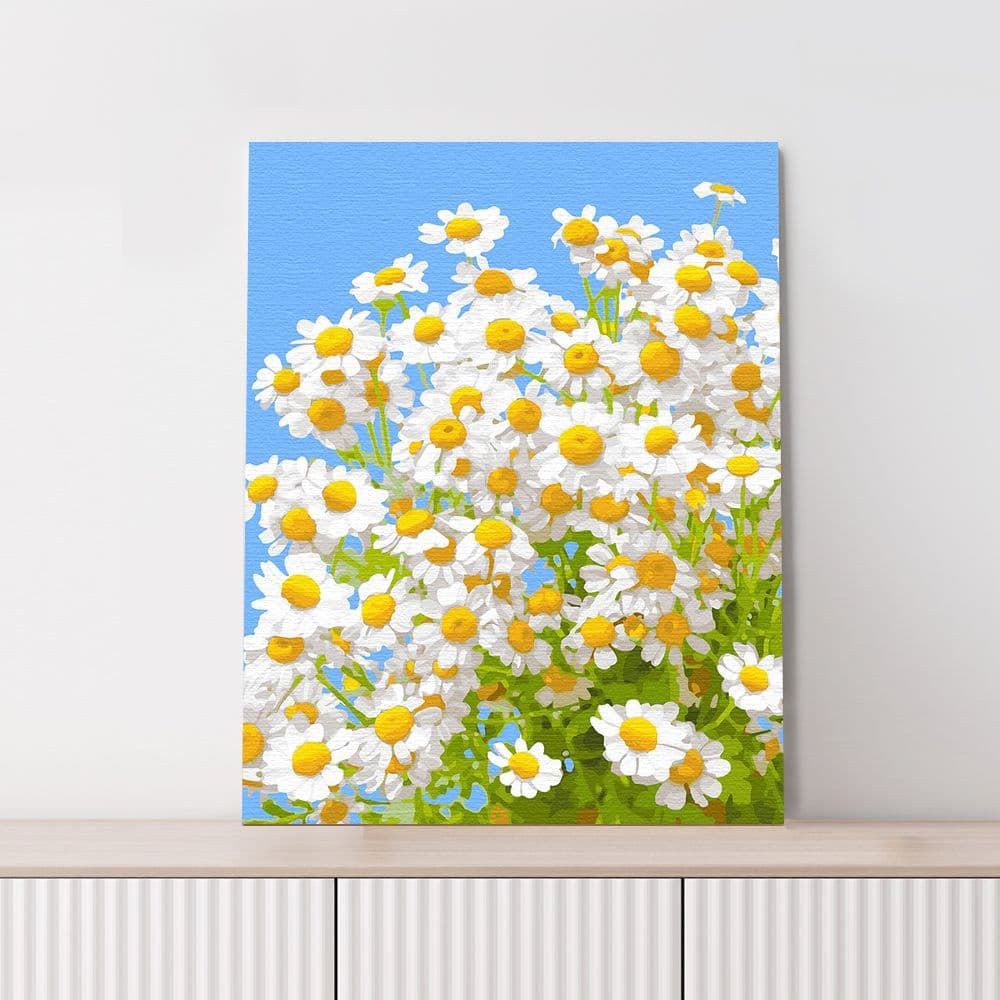 플레이어바웃 명화그리기 활짝핀 데이지 캔버스페인팅 DIY 유화그림 직장인취미