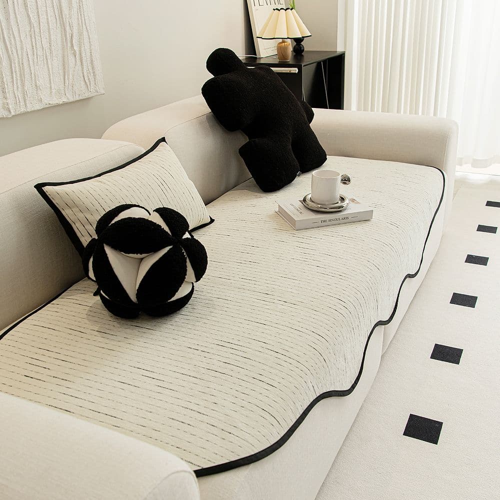 반디스토어 사계절 모던 물결 소파패드  쿠션 커버 깔개 6size