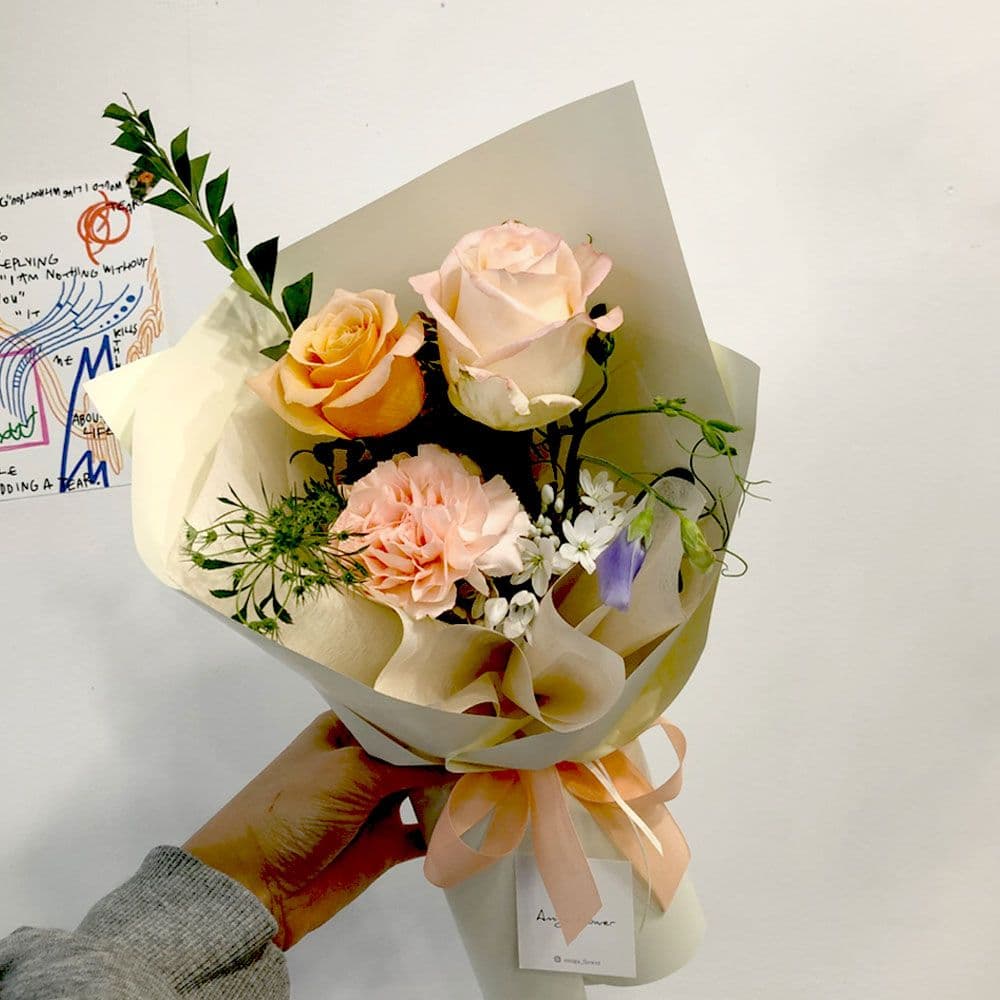 그린테라피 Diy 꽃한송이 생화 포장 행사 꽃다발 장미 거베라 꽃배달