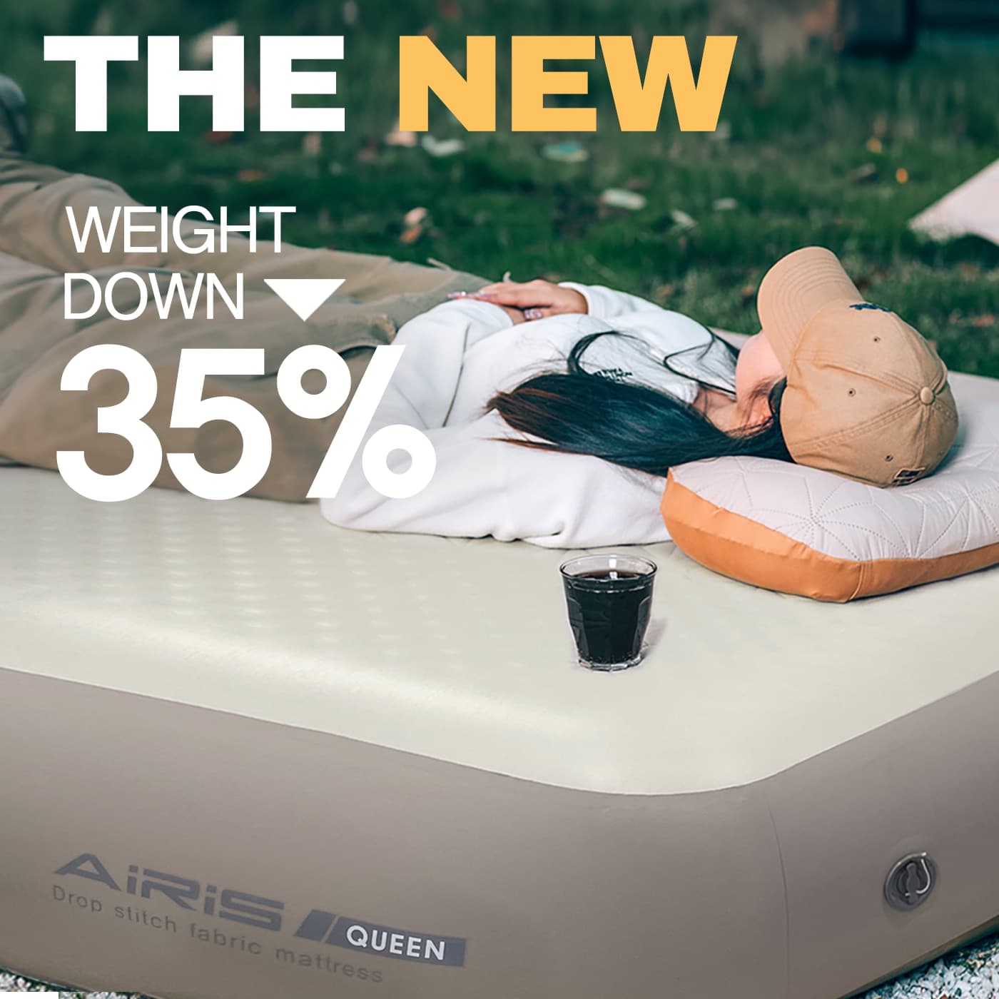 제백 에어리스퀸 40cm 더블 에어 캠핑에어매트 전동펌프포함