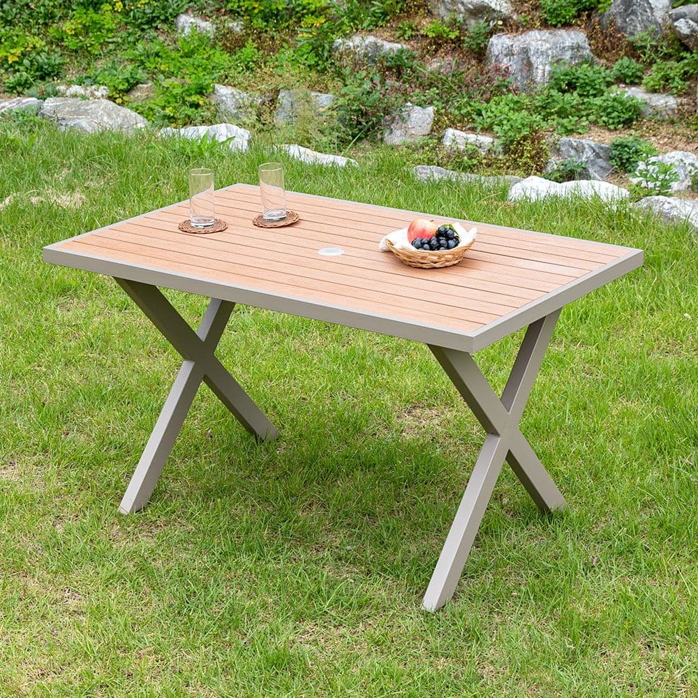 위드퍼니처 야드니 1300X800 테이블 수지목 야외 카페 정원 간이