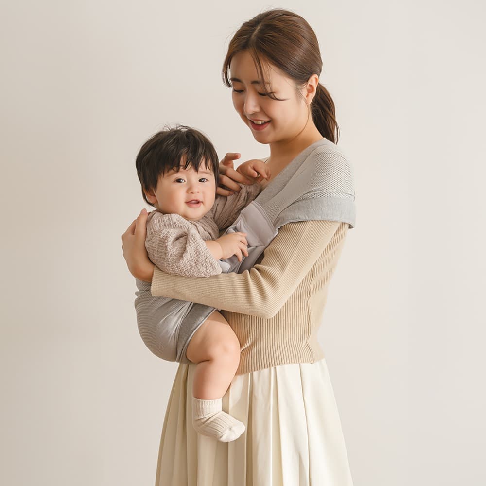 맘앤리틀 듀얼 다이얼 슬링 힙시트 메쉬 신생아 아기띠