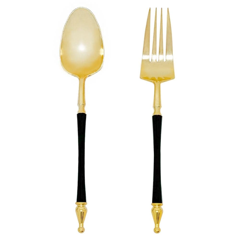 쓱싹접시 노르딕 투톤 골드블랙 20cm 스푼 5P + 포크 5P