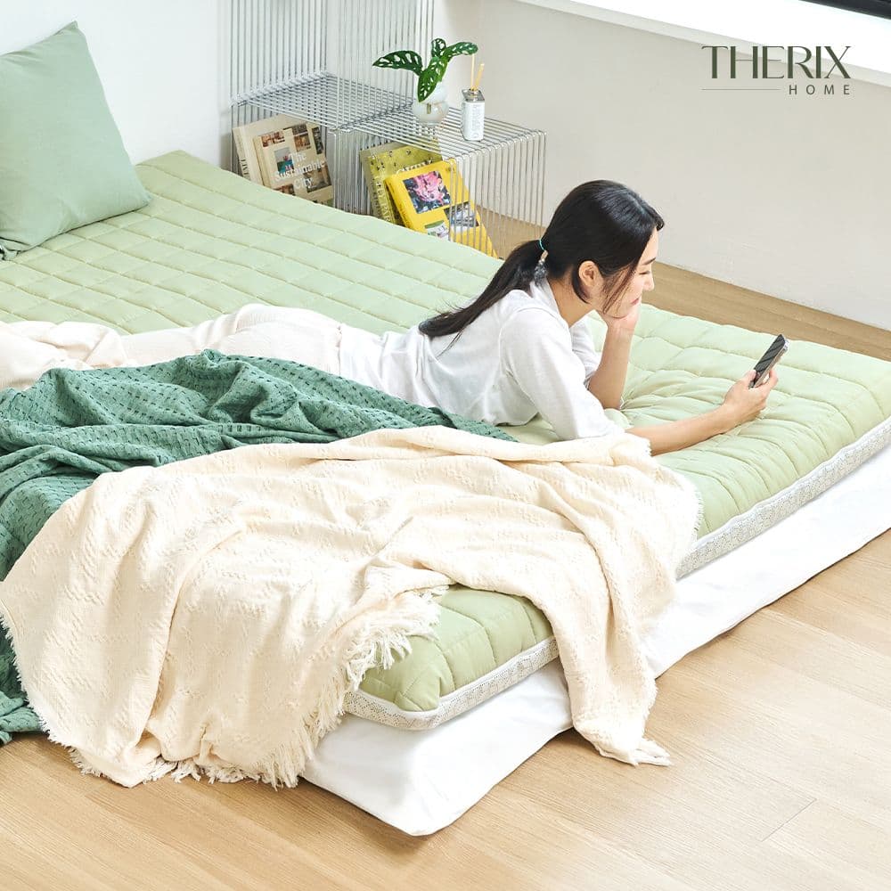 더릭스홈 12존 토퍼매트리스 6cm 10cm 13cm 침대 접이식 바닥 수면매트 (MS/SS/Q)