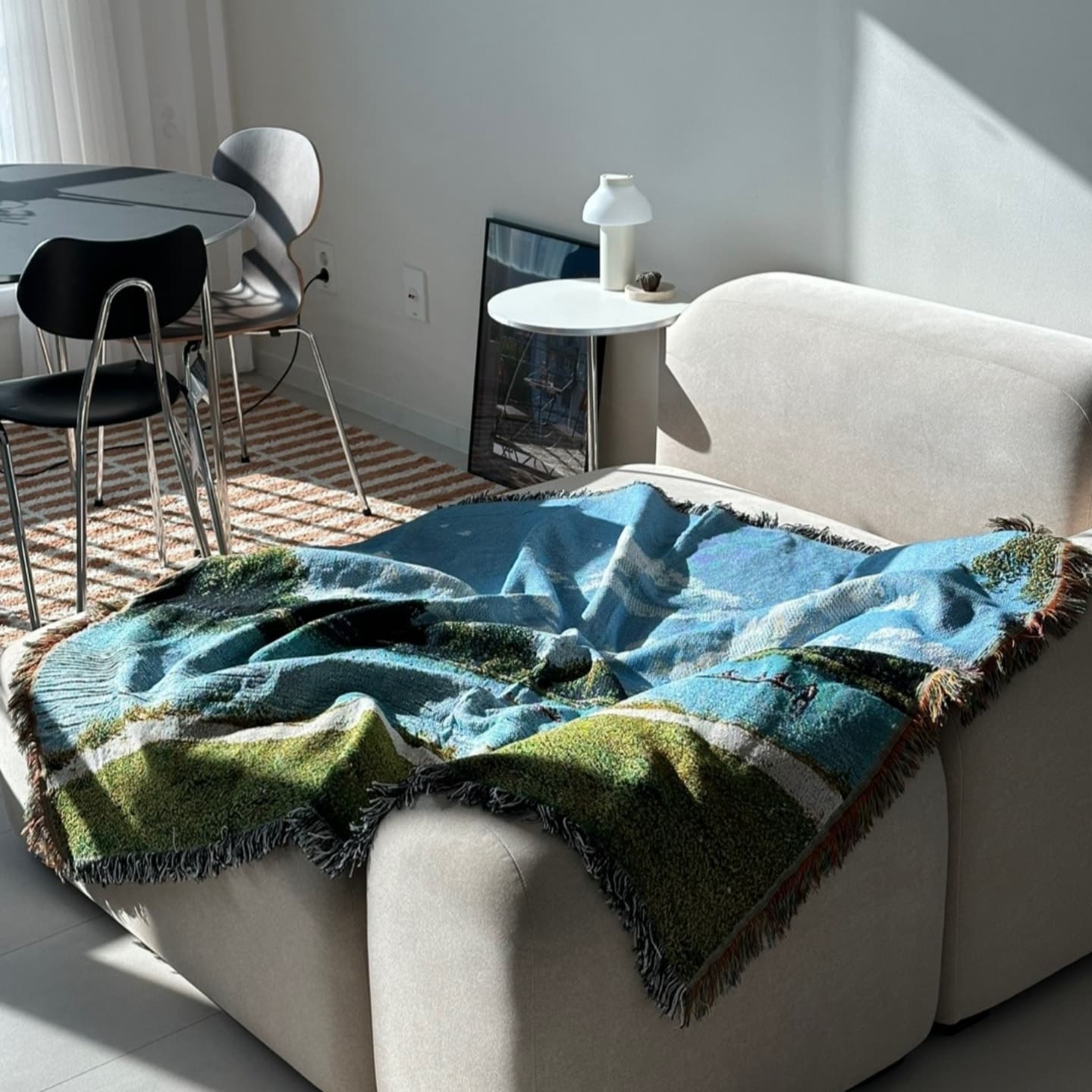 포레울 패브릭 포스터 담요 행잉 빈티지 블랭킷 3designs 쇼파담요 쇼파커버 벽꾸미기 베드러너