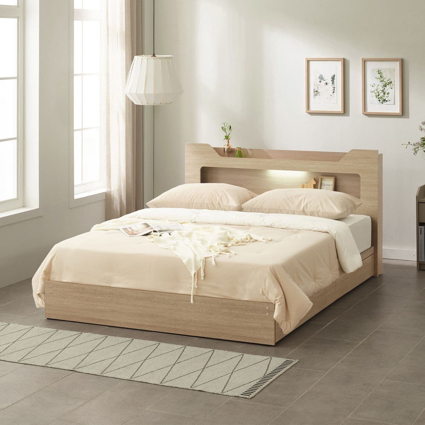 하포스침대 하모니 빅와이드 서랍형 LED 침대 - 최저가 235,000원 (27% 할인)