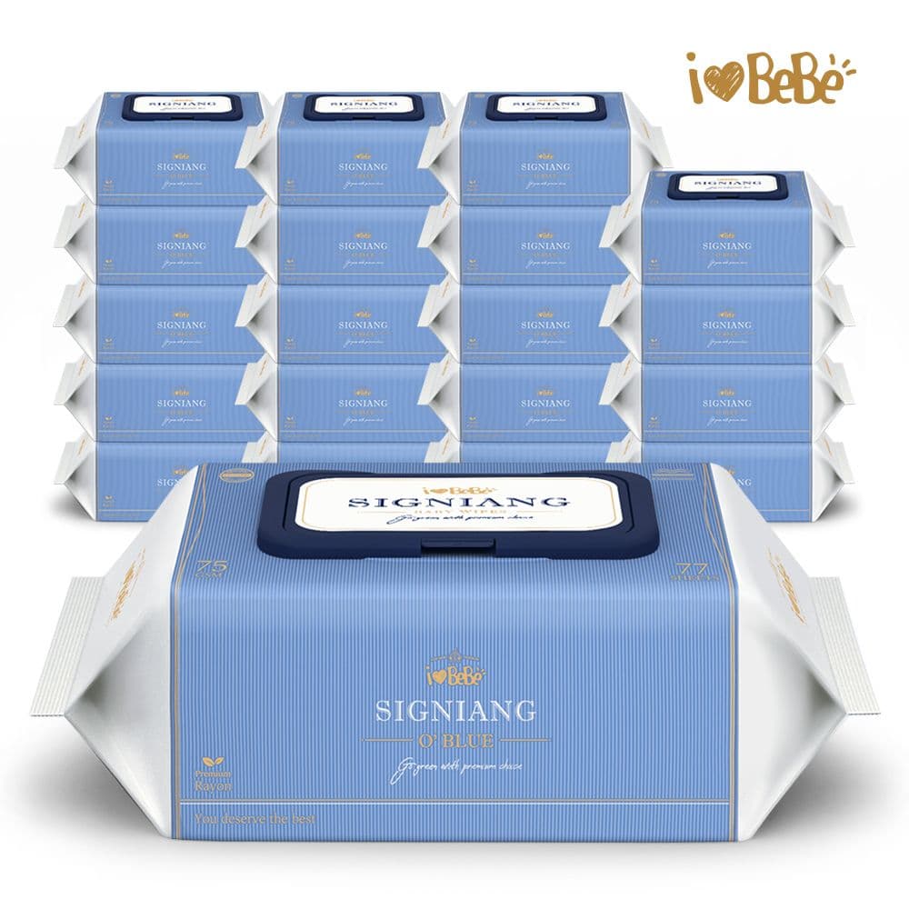 아이러브베베 시그니앙 오블루 77매 20팩 캡형 아기물티슈