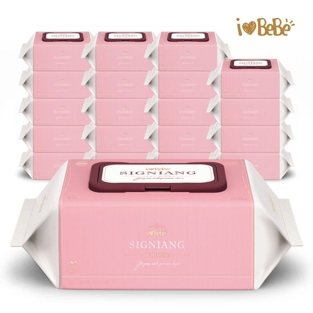 아이러브베베 시그니앙 오로즈 77매 20팩 캡형 아기물티슈