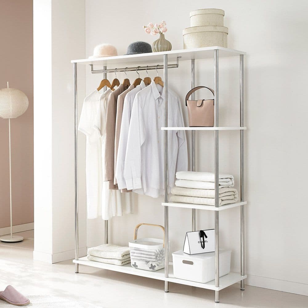 키모 스탠드 드레스룸 스페셜 미드센츄리 수납 행거 와이드 선반형 - 최저가 74,400원