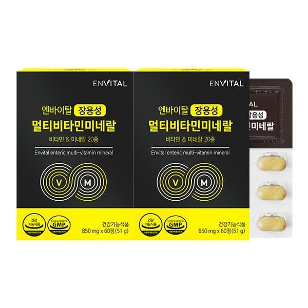 엔바이탈 장용성 멀티비타민미네랄 850mg*60정 2박스