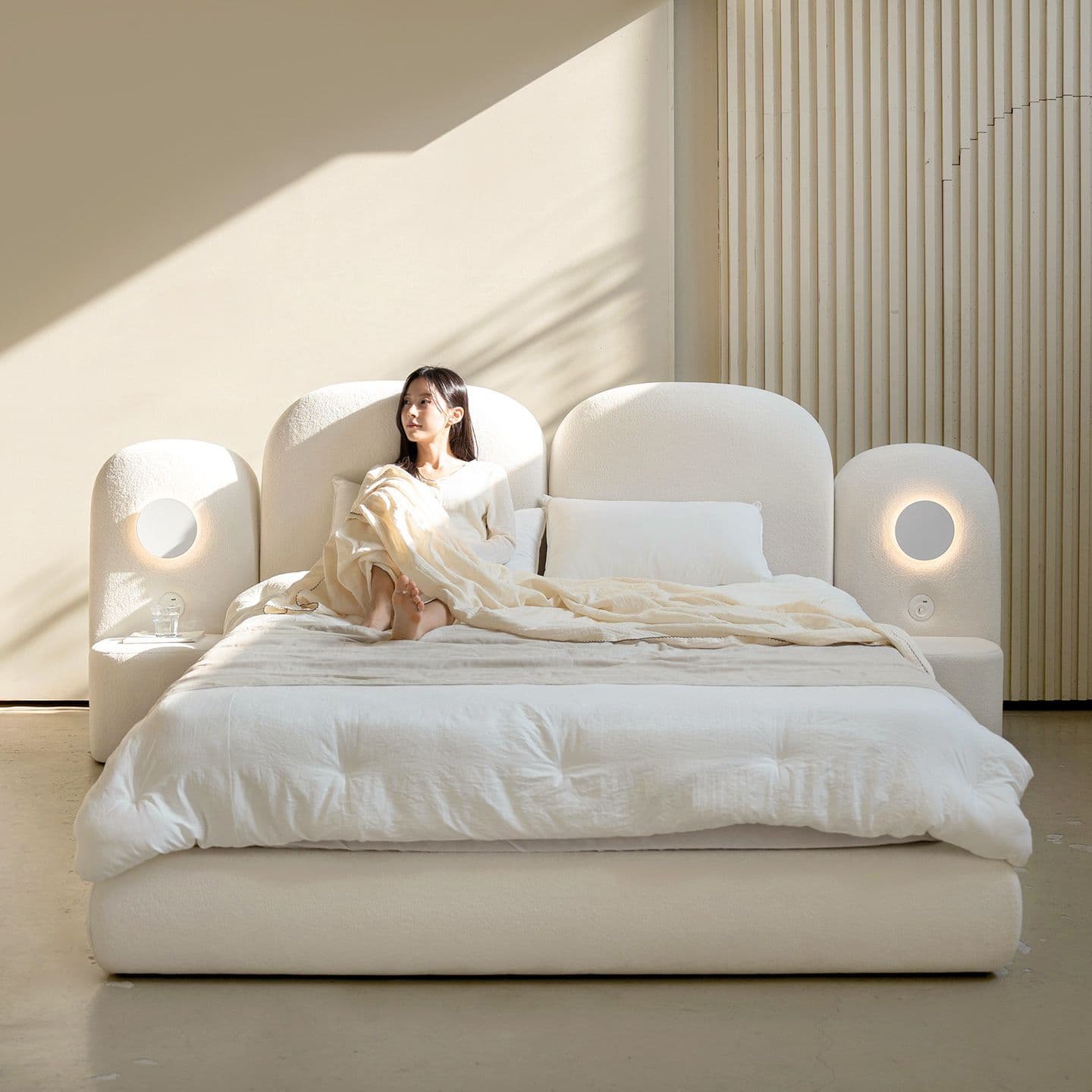 데일리리빙 셀린 조야/부클레 패브릭 호텔식 침대프레임 SS/Q/K/LK/CK(패널추가) - 최저가 159,000원 (60% 할인)