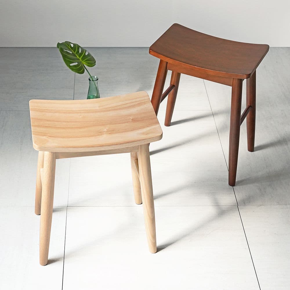 우디홈 포니 원목 스툴 보조 인테리어 우드 화장대 스툴의자 2colors