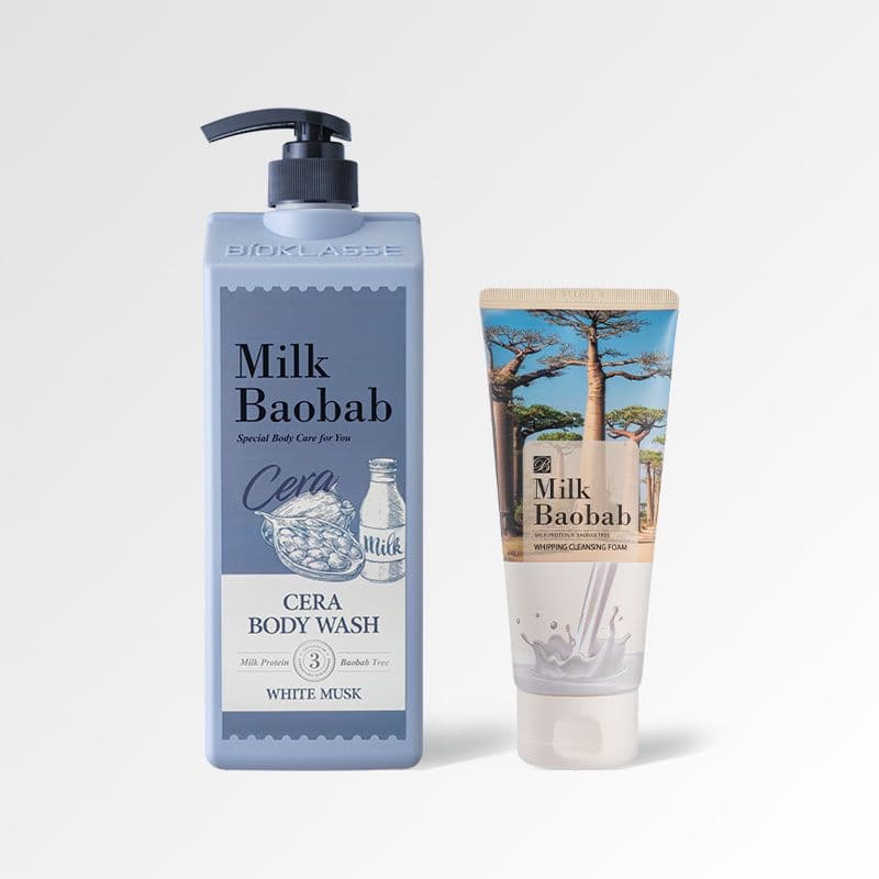 밀크바오밥 세라 바디워시 1200ml+휘핑 클렌징폼 120ml