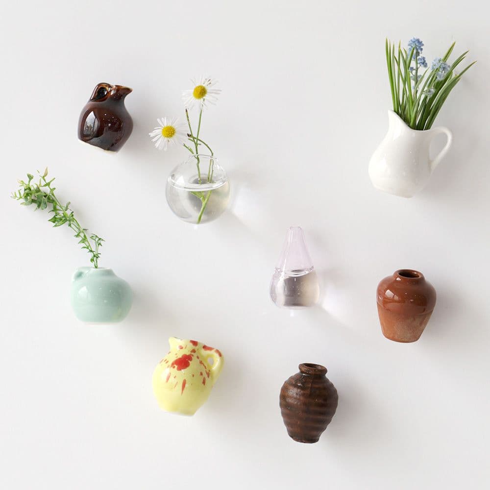 데일리오브젝트 도자기 화병 미니어처 마그넷 꽃병 냉장고 자석 11type