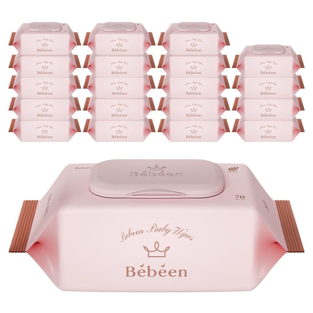 베베앙 아기물티슈 베베앙 로즈골드 75gsm 고평량 엠보싱 물티슈 70매 20팩