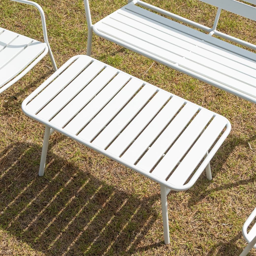 체어팩토리 비트 테이블 4인 철제 사각 티 테이블 테라스 야외용 실내용 카페