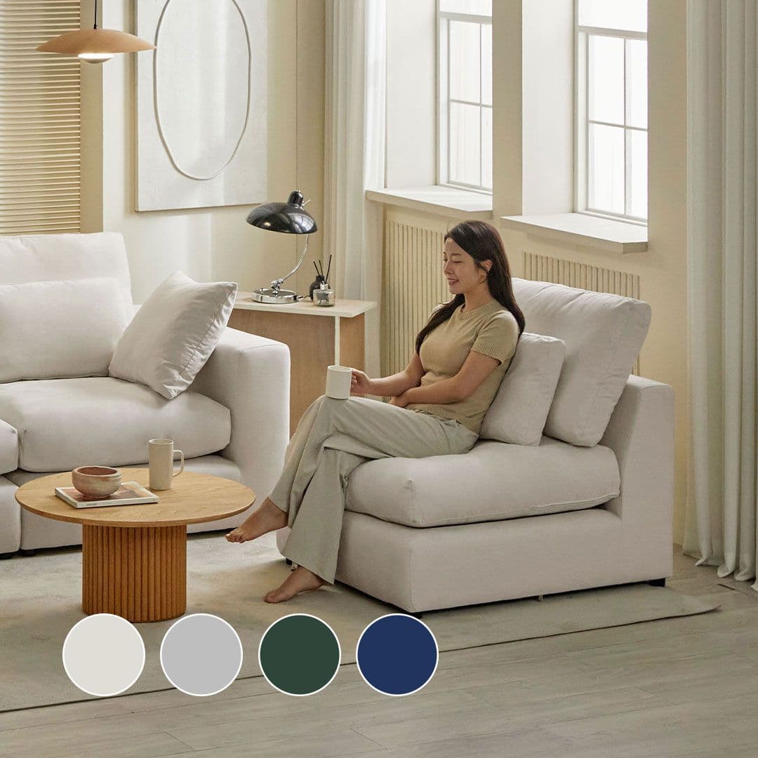 한샘 눕 데일리 구스 아쿠아텍스 패브릭 모듈 소파 1인 암리스 (3colors)