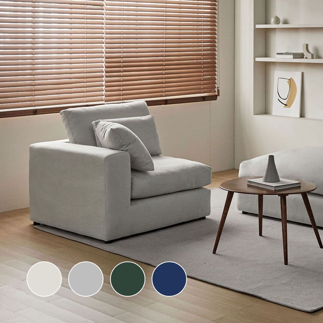 한샘 (한샘몰pick) 눕 데일리 구스 아쿠아텍스 패브릭 모듈 소파 1인 코너형 (3colors) - 최저가 244,900원