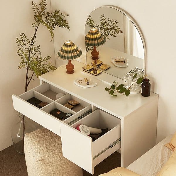 트루베퍼니처 에세이 블랑 아치형거울 콘솔화장대 - 최저가 147,000원 (49% 할인)