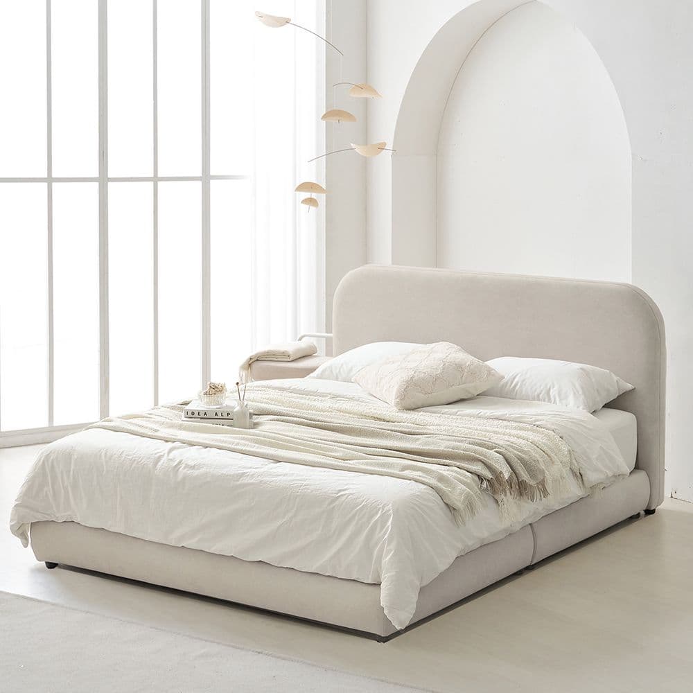 보니애가구 플러피 조야원단 패브릭침대 호텔 침대 프레임 페브릭 평상형 호텔식 침대 (무헤드형/헤드형) SS Q - 최저가 89,000원 (44% 할인)