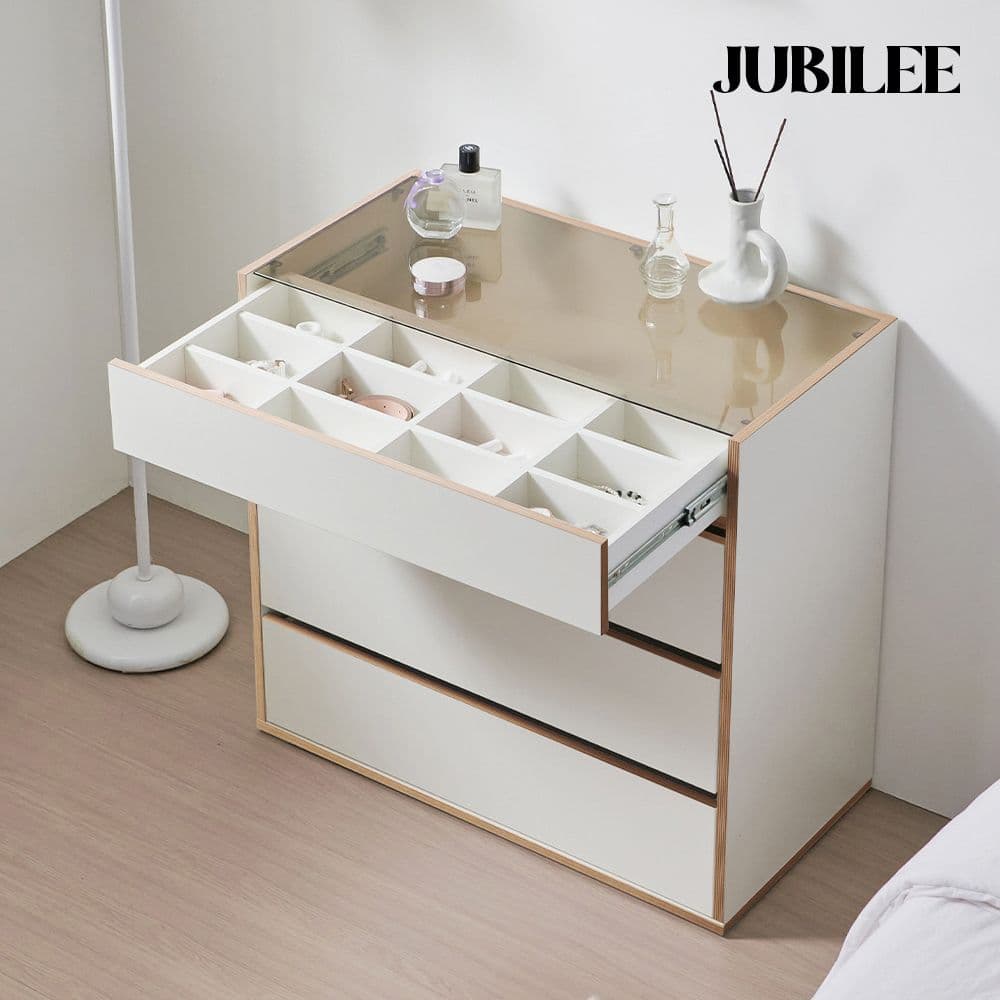 주빌리가구 클레어 드레스룸 아일랜드 4단 서랍장 화장대 800 - 최저가 125,130원