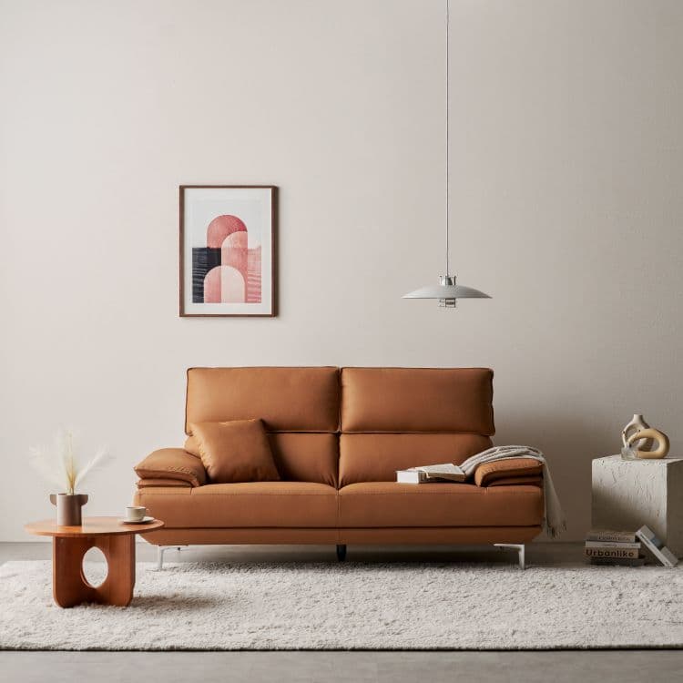 아워매뉴얼 디암 천연면피 황소가죽 3인 소파