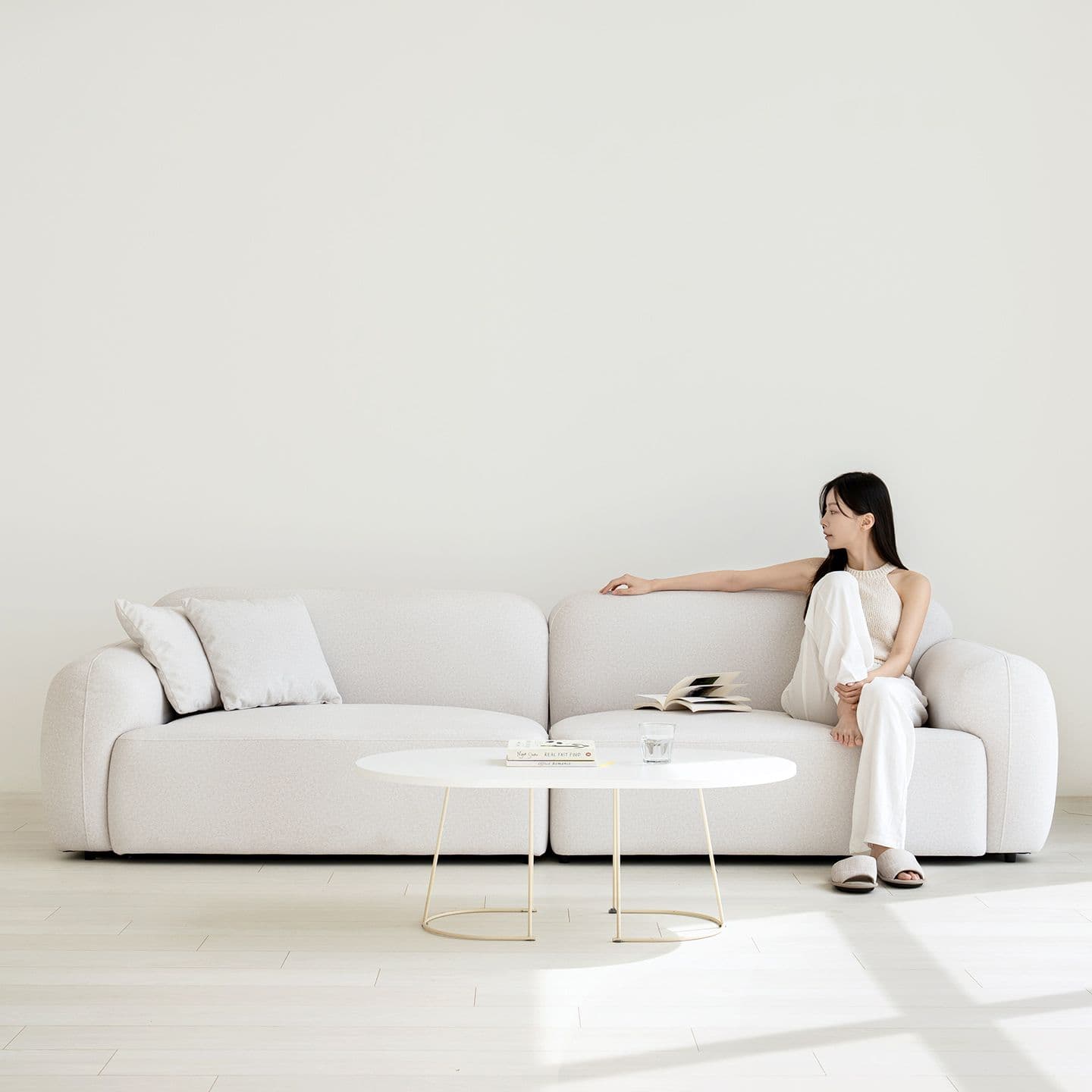 데일리리빙 마리 코모도 패브릭 4인용 소파 - 최저가 384,000원