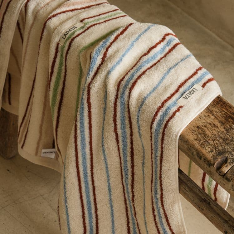 라다타 코마사40수200g 스트라이프 호텔수건 타올5장(선물포장)