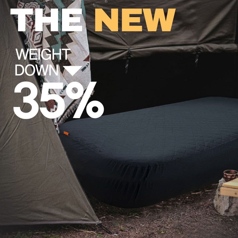 제백 에어리스원 블랙에디션 40cm 더블 에어 캠핑에어매트 전동펌프포함