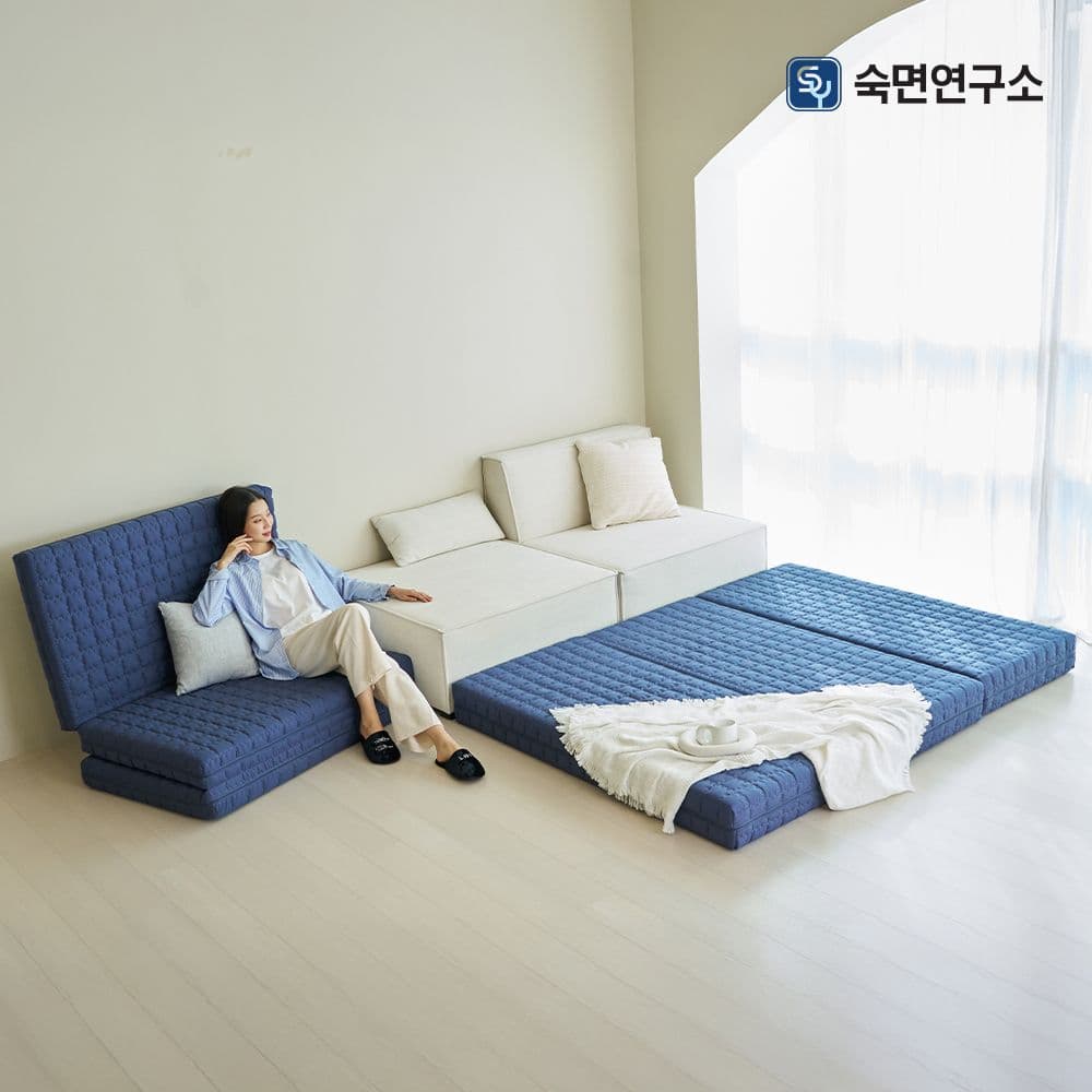 숙면연구소 바른잠 3단 접이식 매트리스 바닥 침대 토퍼 6/10/15cm