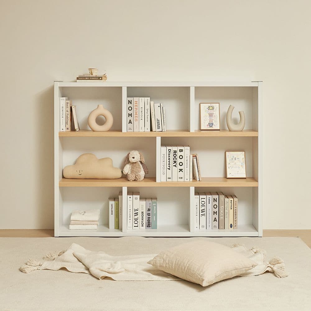 포더홈 체크 3단 1600 낮은 전면 책장 3colors