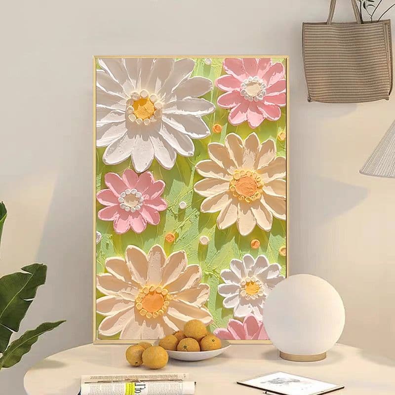 엘와이블루 5종 꽃그림 백드롭 페인팅 키트 재료 DIY 유화 아크릴 거실액자 풍경화 명화 그림