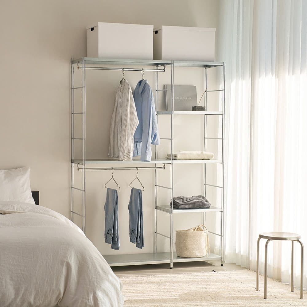 심플먼트 알렉사 타스카 스테인리스 모듈 선반 드레스룸 행거 - 최저가 99,000원 (37% 할인)