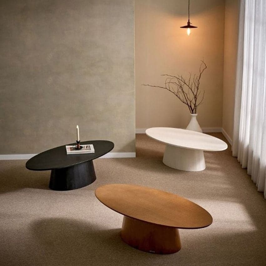 헤즈로 가디엘 거실 소파 테이블 원목 원형 좌식 좌탁 티테이블