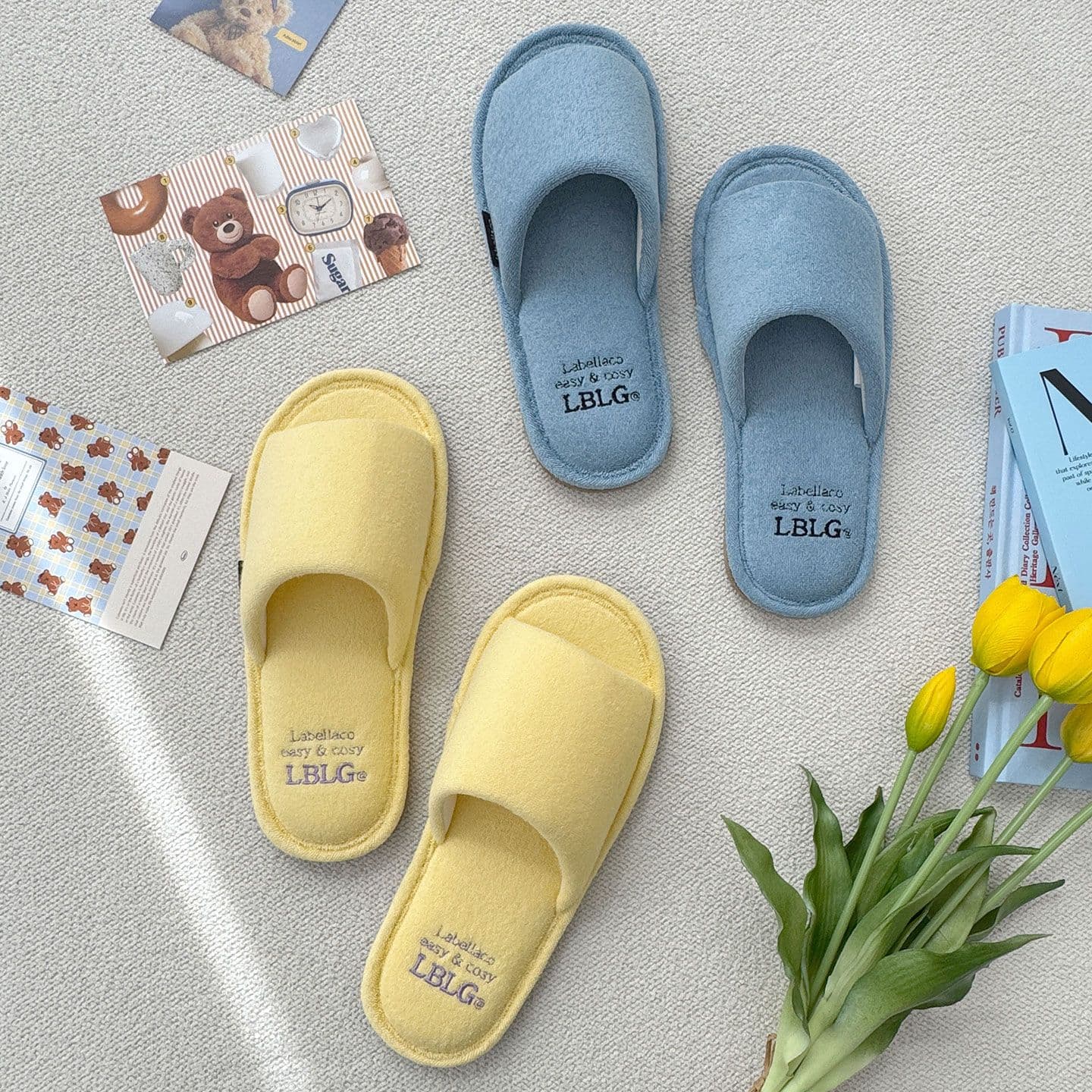 라벨라코 [오늘의집 단독] 카이 면테리 컬러 사계절 실내화