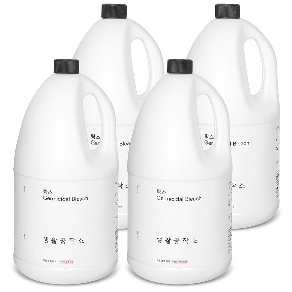 생활공작소 냄새 부담없고 효과 강력한 대용량 락스 3L x 4입