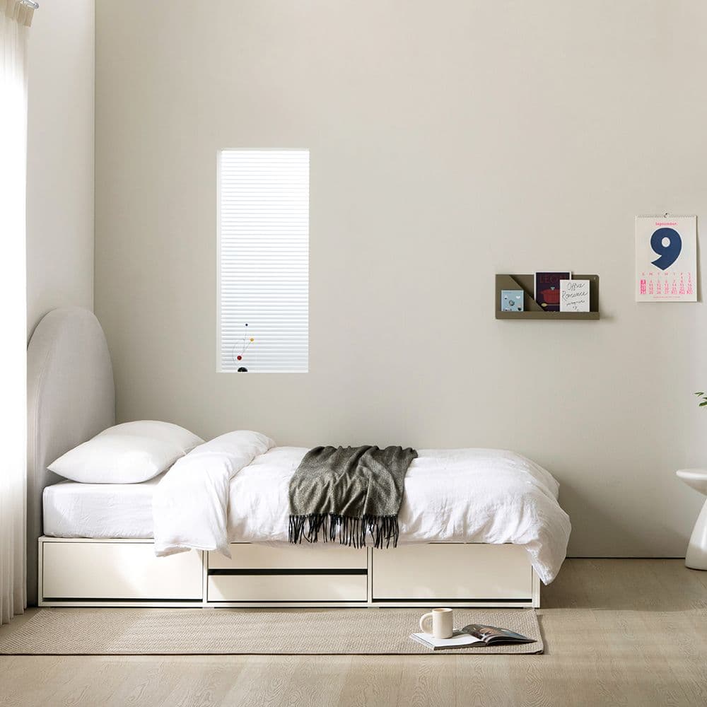 퍼니코 오즈 패브릭 4단 멀티 통서랍형 수납침대 (SS/Q) 3colors - 최저가 219,000원