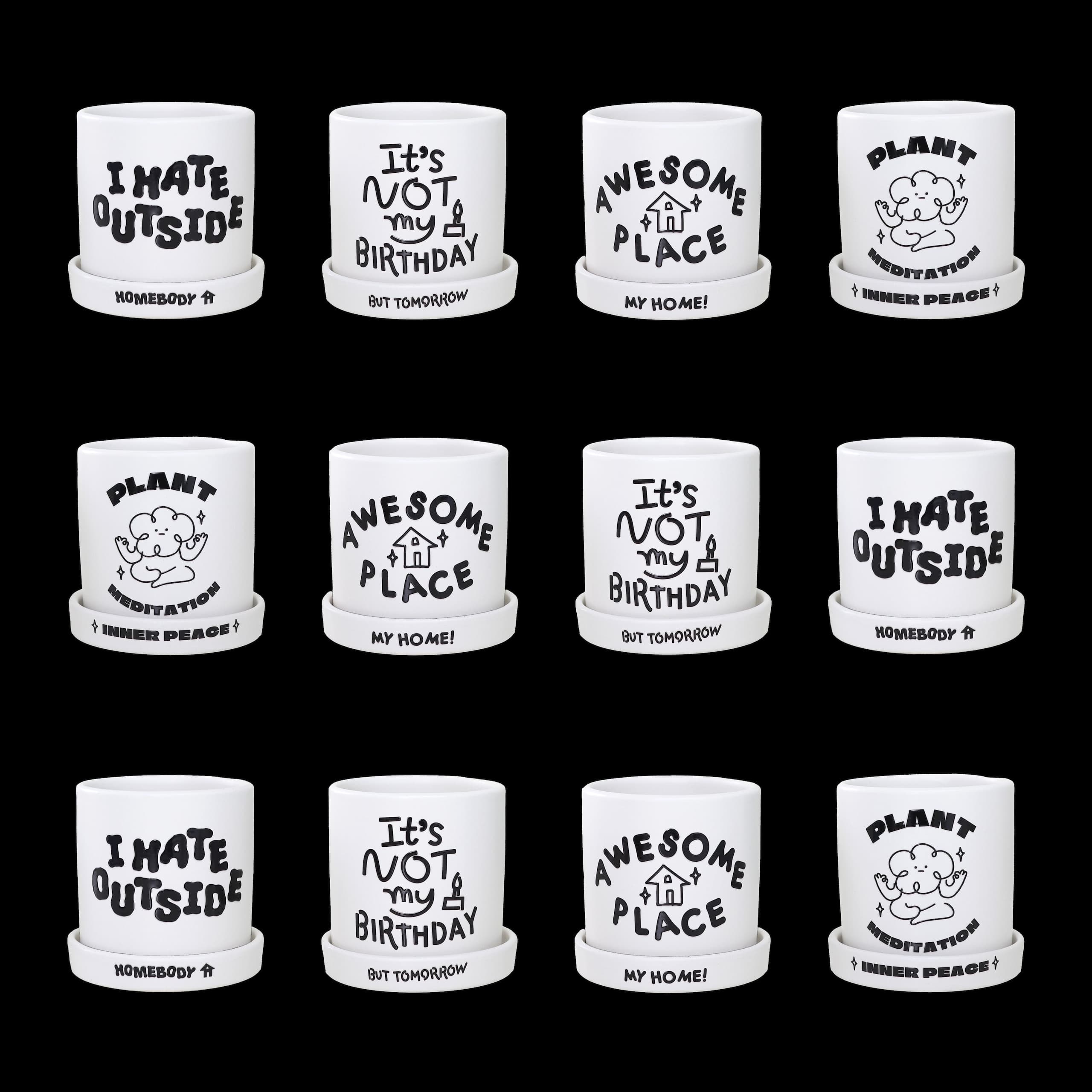 파워플랜트 레터링 화분 (Lettering pot 4ver.)