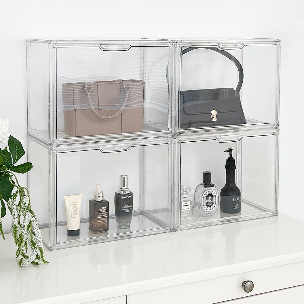 무타공마켓 아크릴 투명케이스 책 정리함 전시장