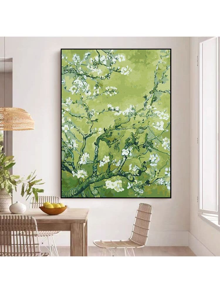 엘와이블루 꽃그리기 대형 쉬운그림 그리기 DIY 명화 유화 아크릴화 그림 나무 고흐 100