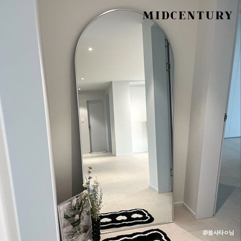 미드센추리모던 페이트 아치형 스탠드 인테리어 전신거울 3종