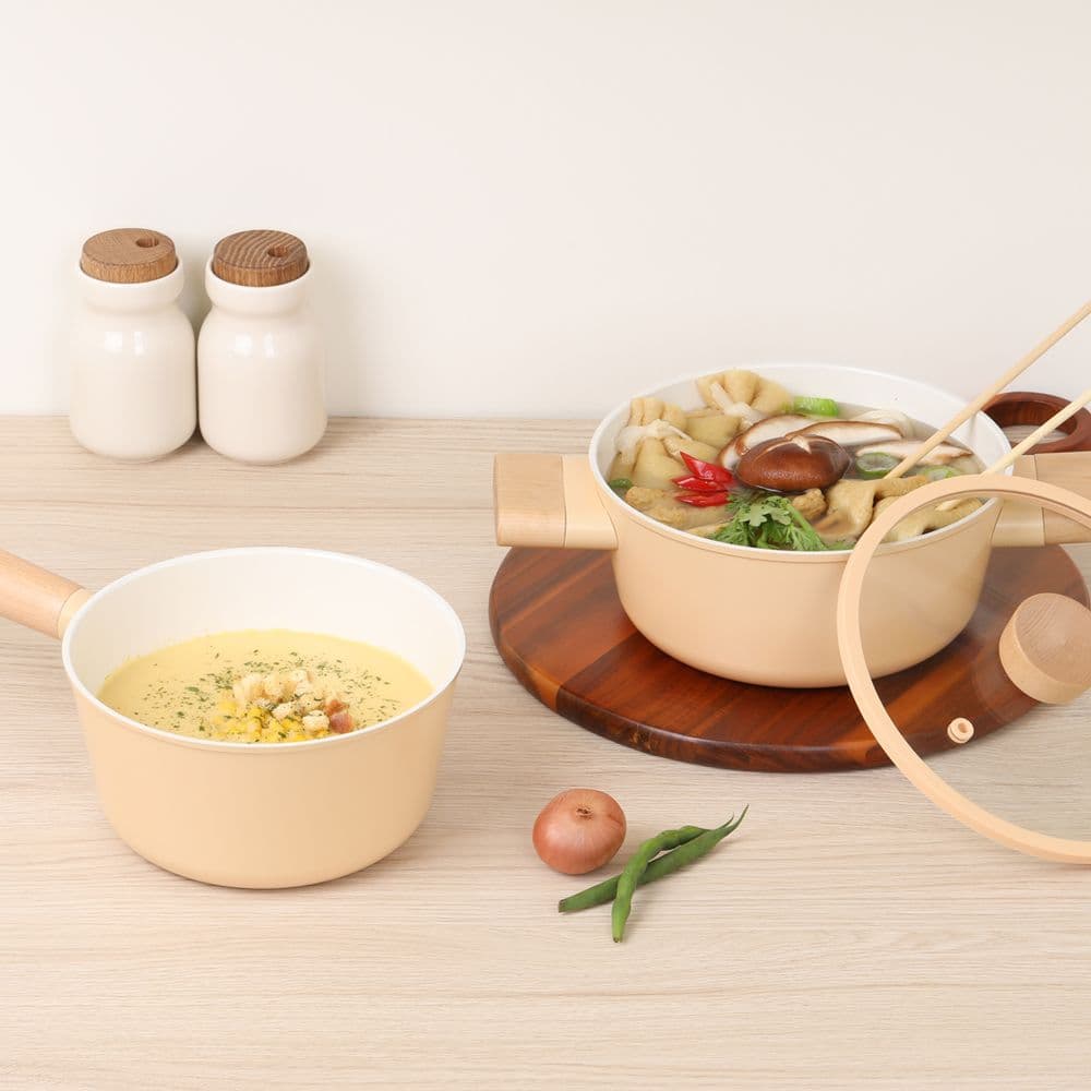 네오플램 메이즈 IH 세라믹 냄비 2종 세트 (18cm 편수+ 20cm 양수)