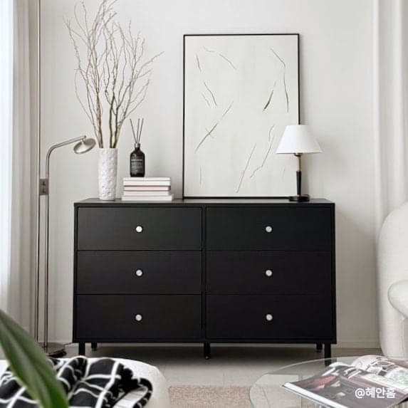 가구의정석 씨크 와이드 3단 3칸/6칸 서랍장 800/1200 수납장 - 최저가 124,000원