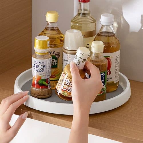 스윗브릿지 다용도 회전 트레이 주방 양념 360도 냉장고 정리 화장품 양념통 쟁반 선반 정리대
