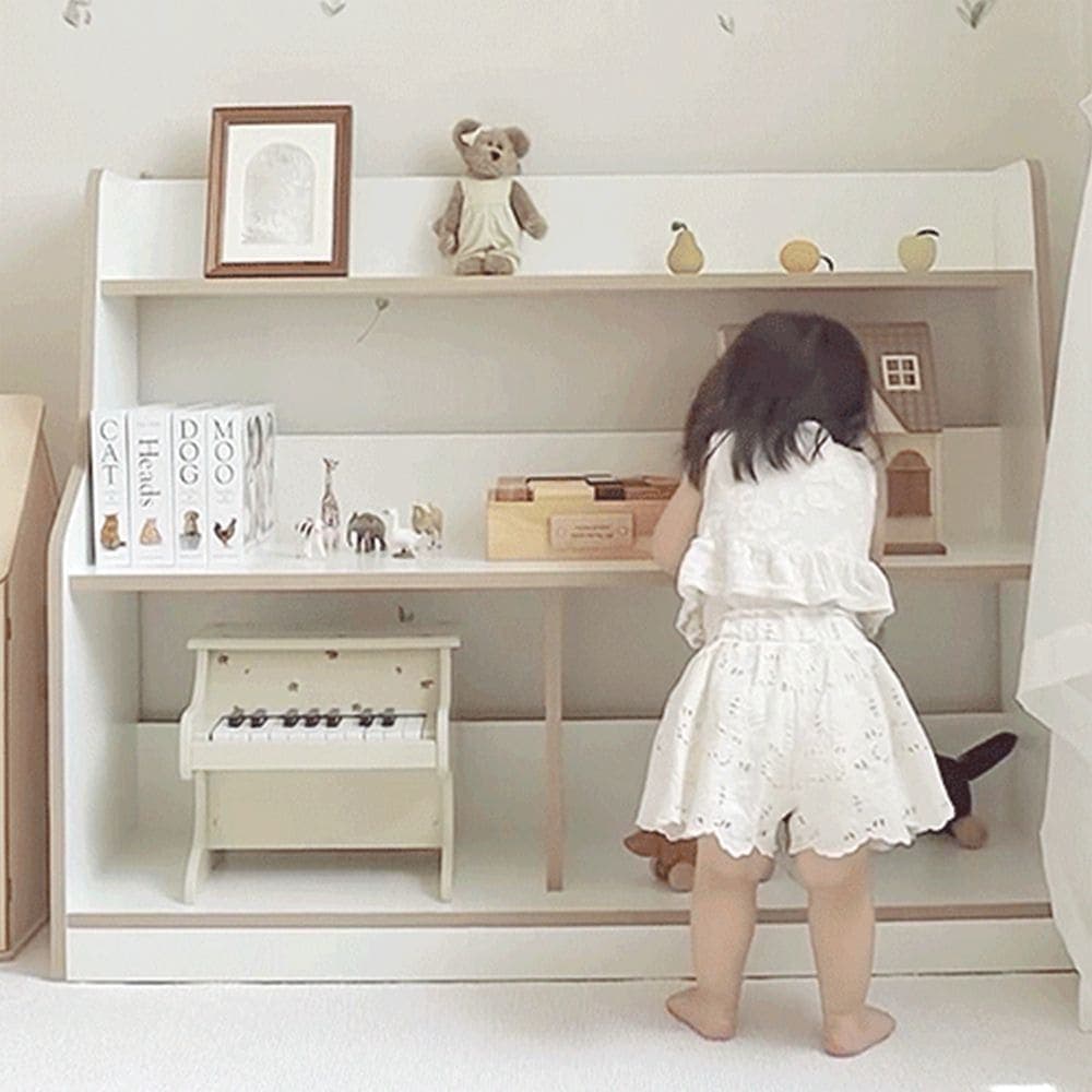 필웰 E0자재 아이방꾸미기 어린이책장 장난감 아기책장 책꽂이 교구장 800 1200 2size
